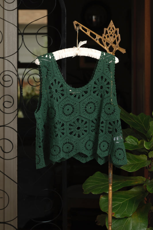 Crochet Tank in Forest