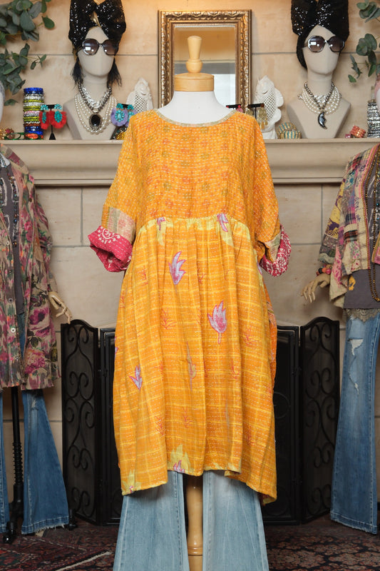 Midi Dress in Tiny Branch