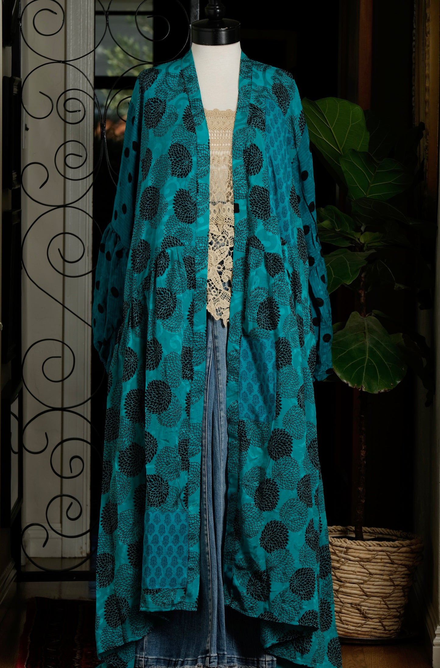 Evermore Duster in Black Dot