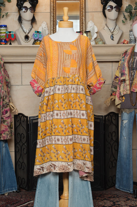 Midi Dress in Bell Flower