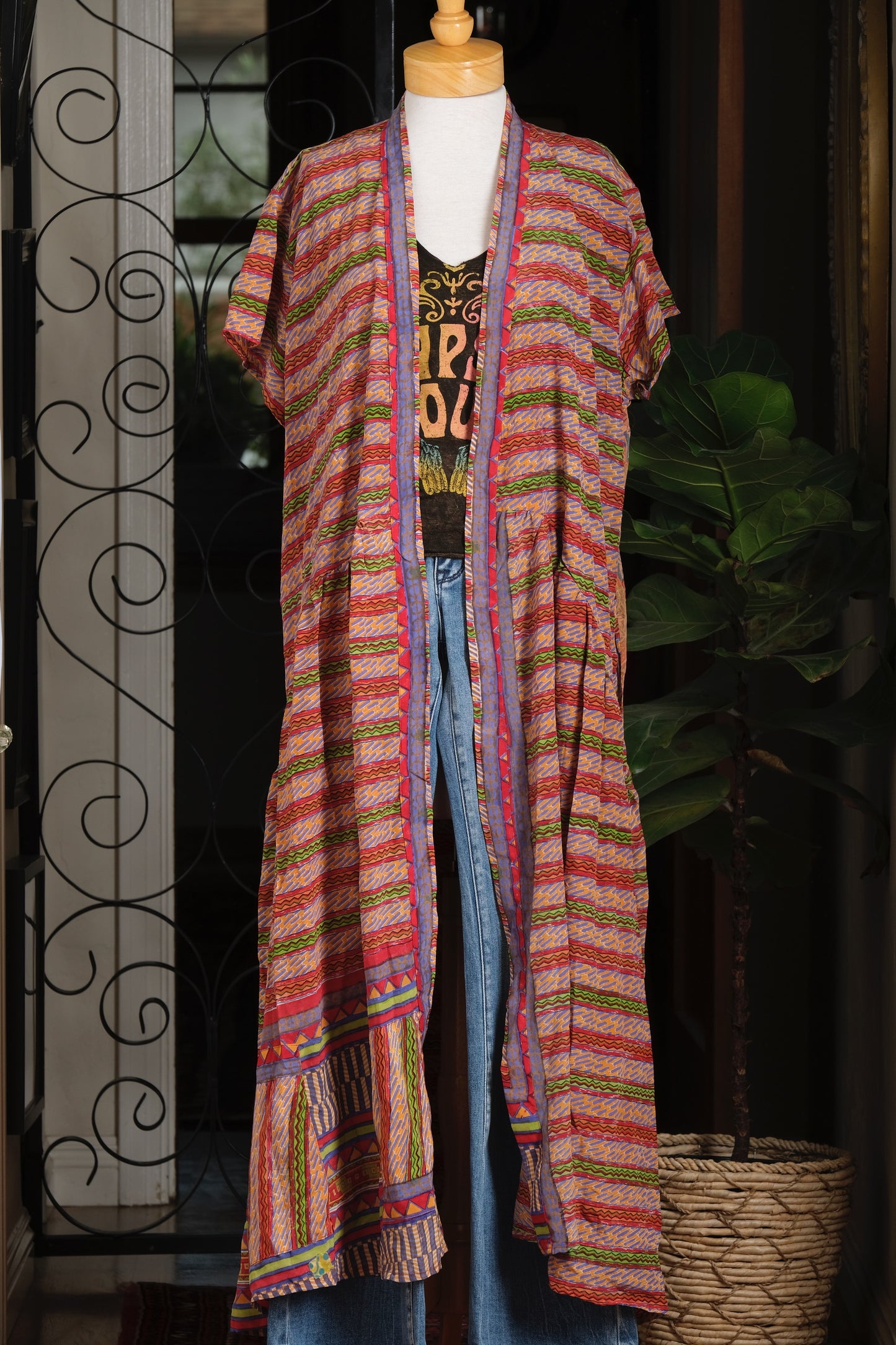 Summer Evermore Duster in Xanadu Stripe