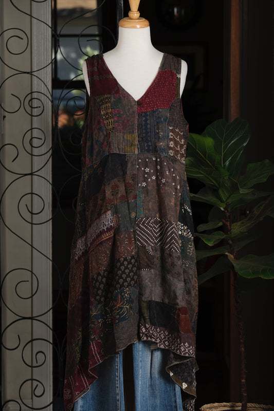 Patchwork Tunic in Currant