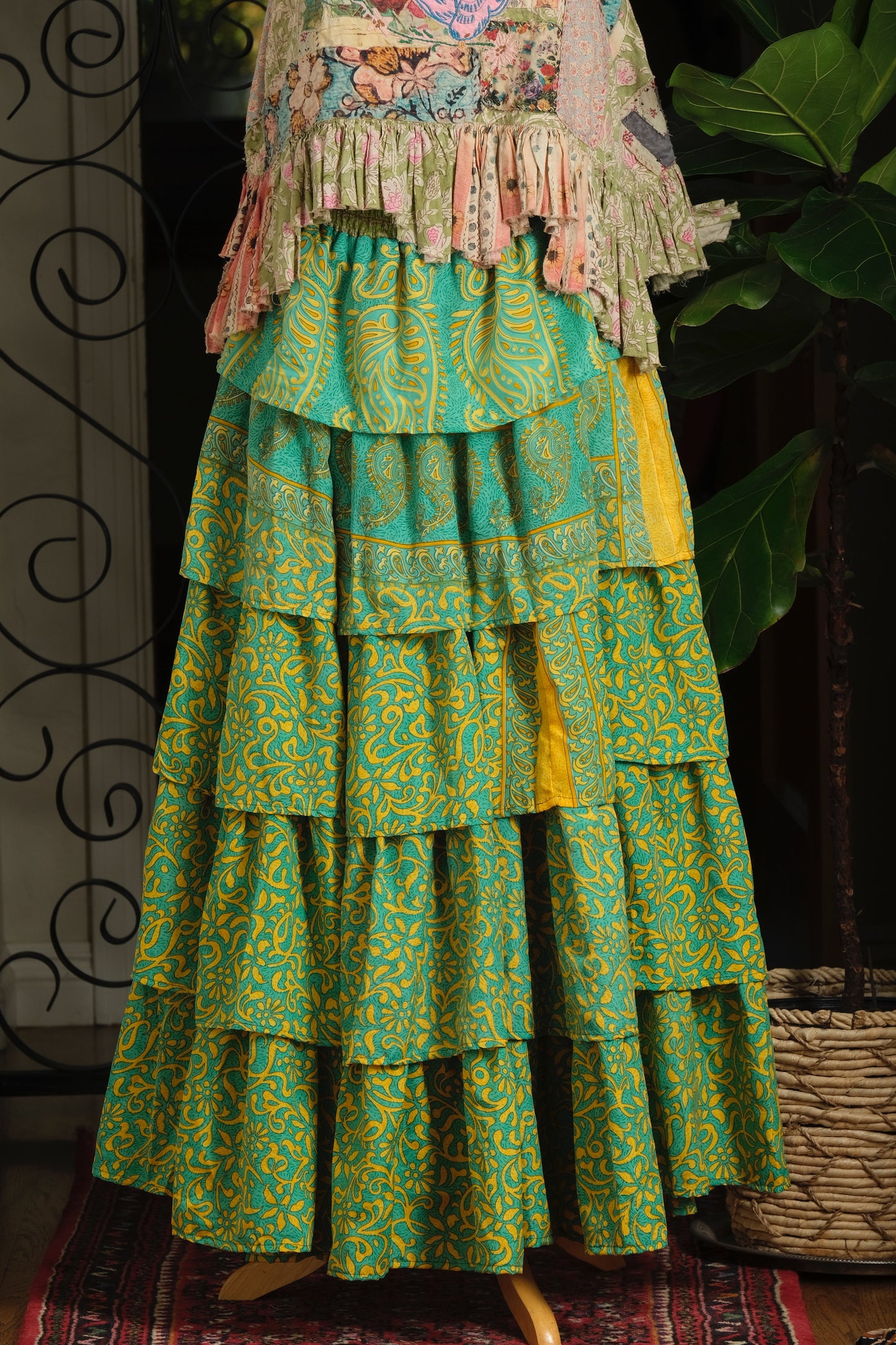 Moon Magic Maxi Skirt in Turquoise Sunshine