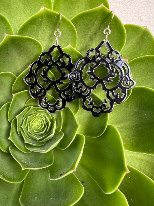 Openwork Earring in Black