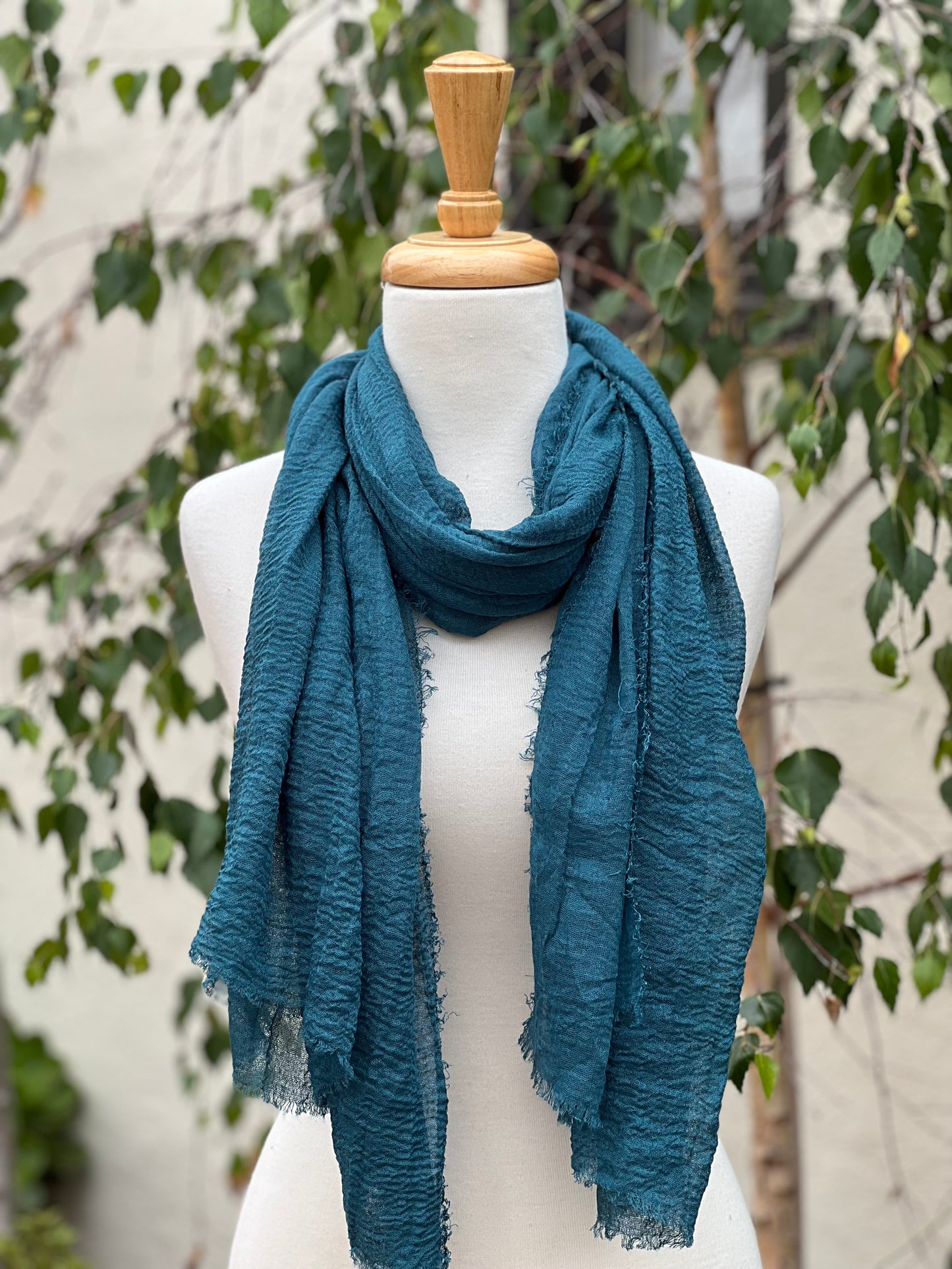 Teal Gauze Scarf