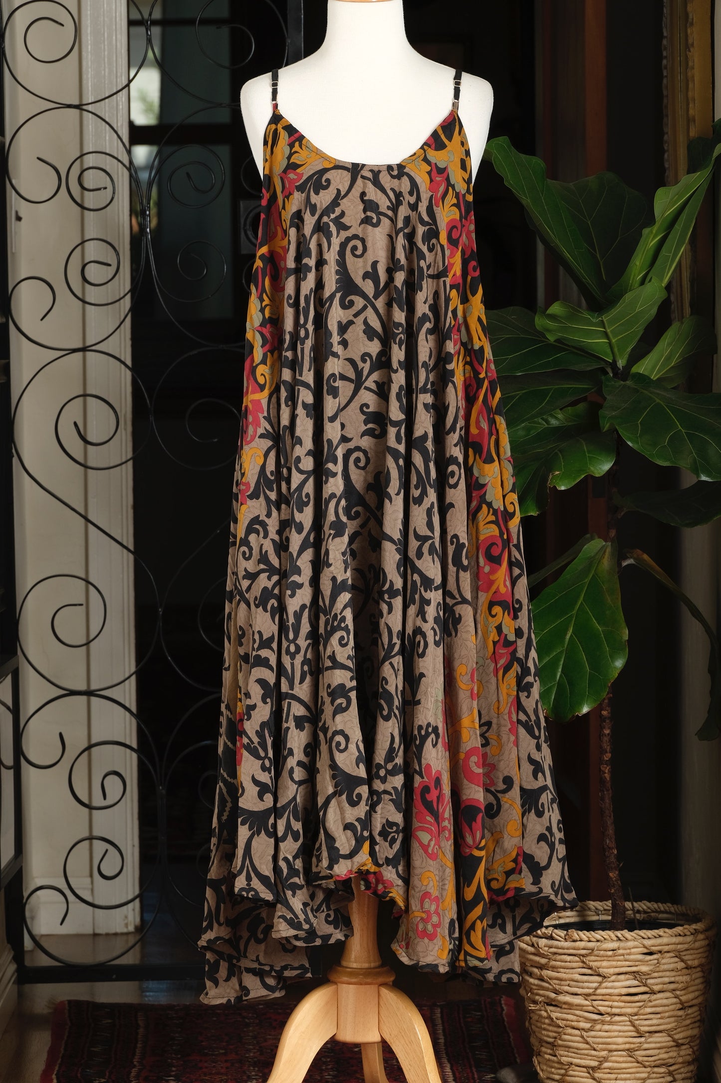 Kantha Slip Dress in Sultana