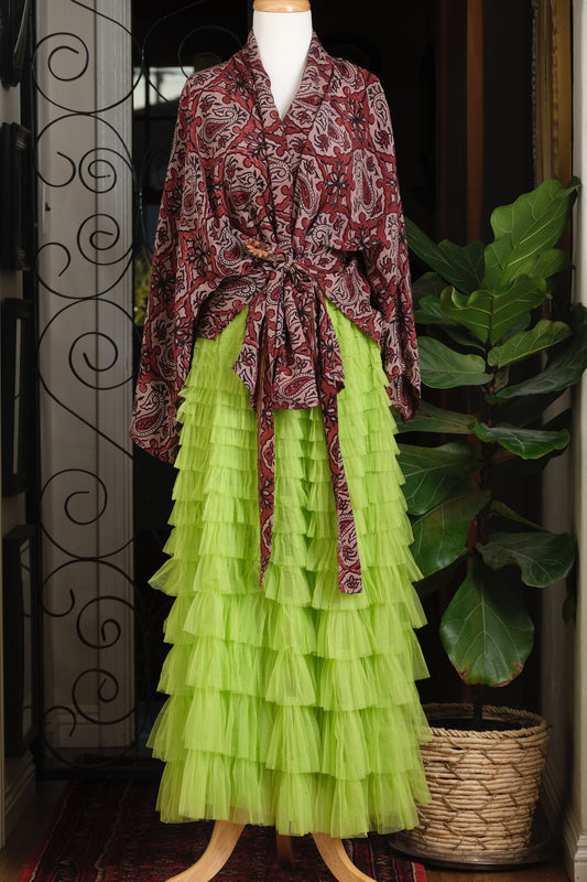 Tulle Skirt in Acid Green