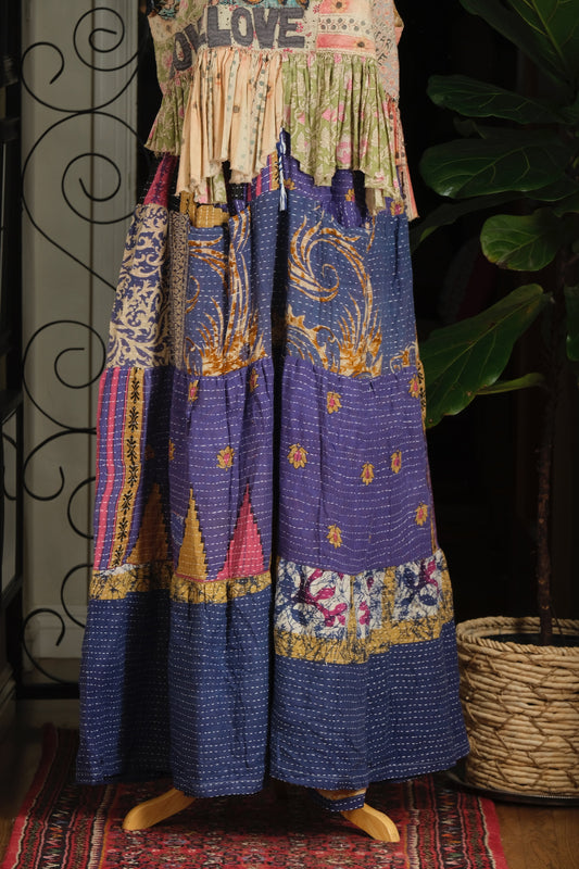 Pocket Pant in Blue Flourish