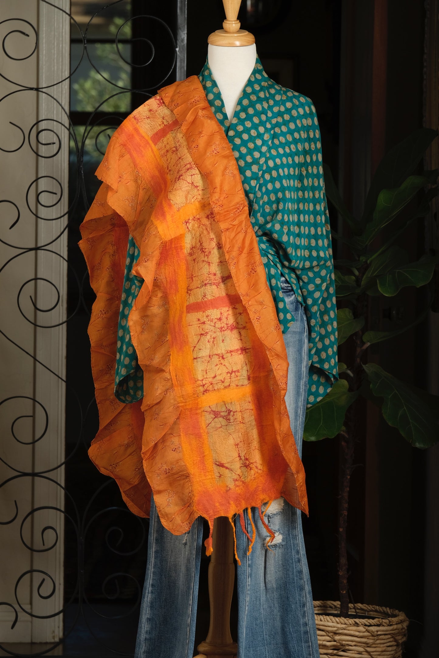 Lotus Scarf in Burnt Sunshine