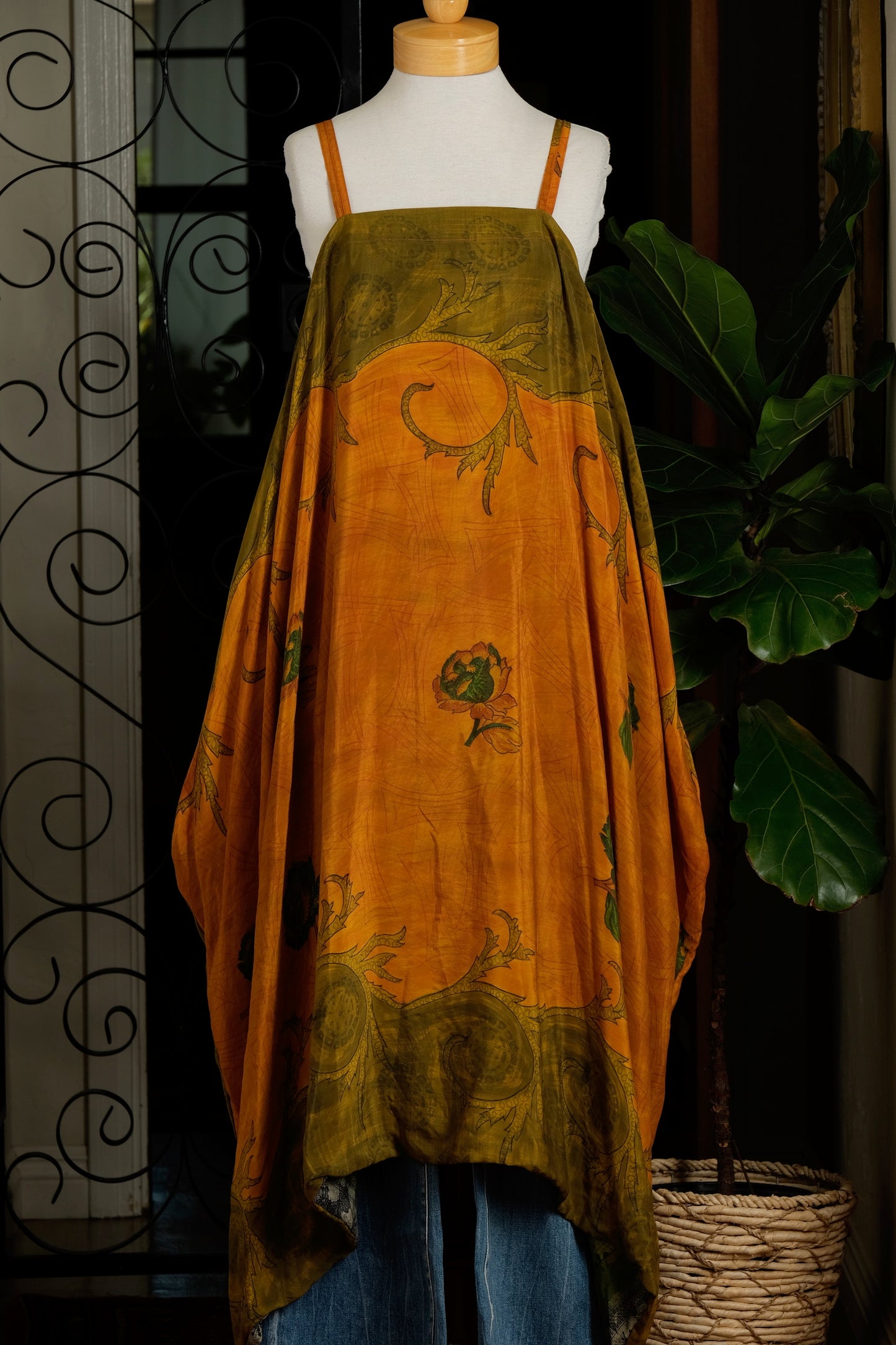 Shine Maxi Dress in Olive Flourish