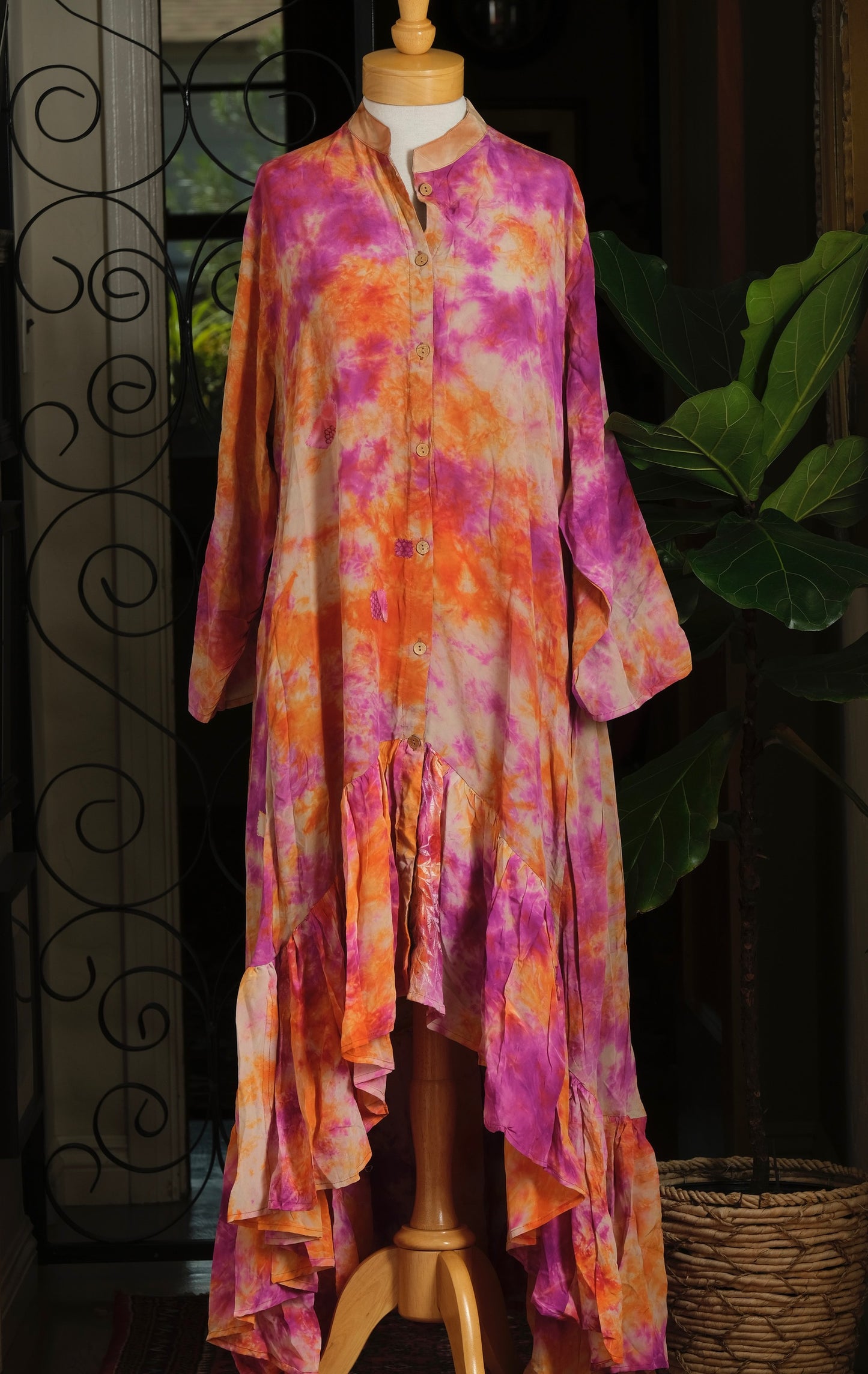 Lotus Duster Dress in Jaipur Pink
