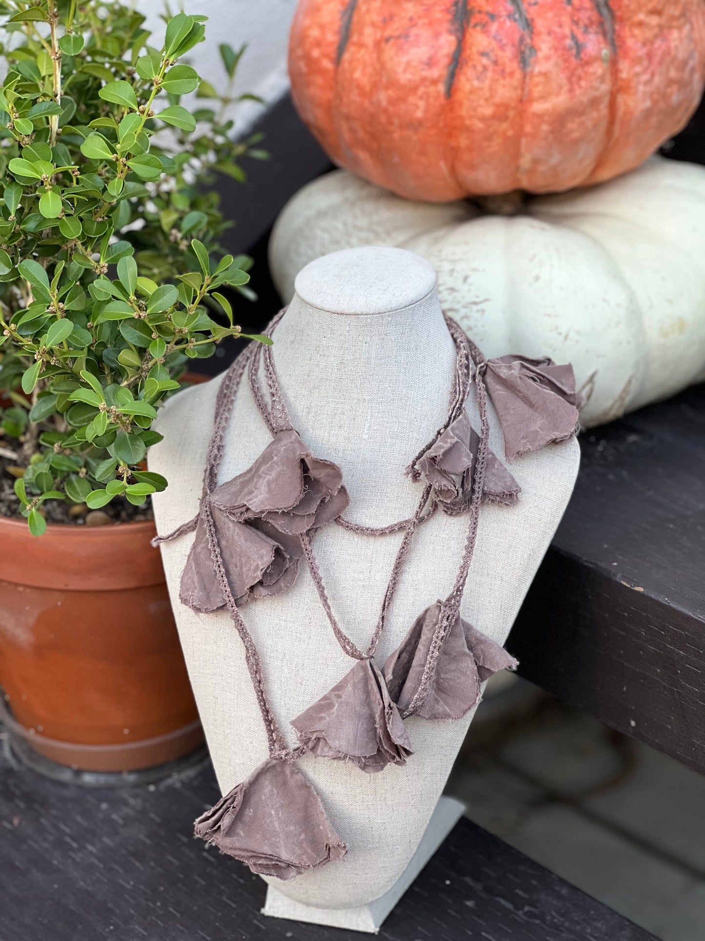 Ginko Necklace in Leather