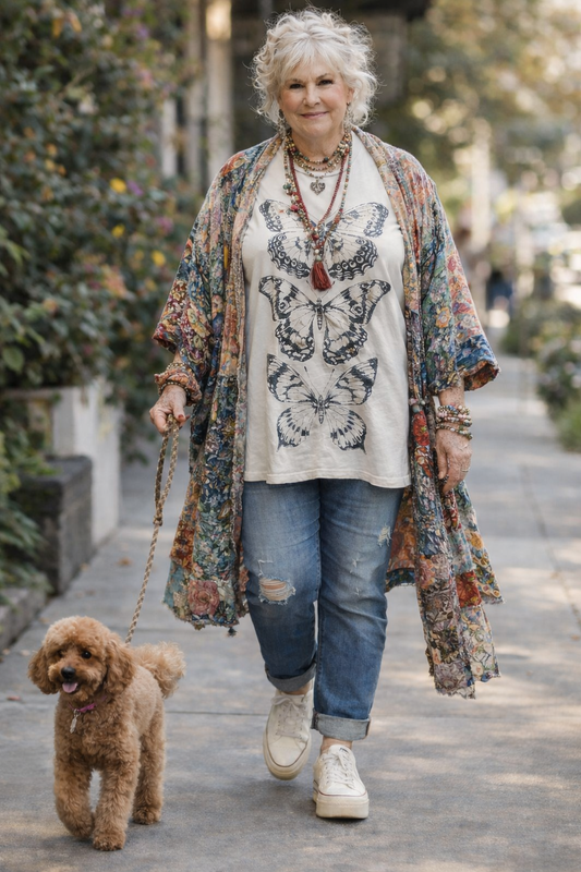 Tres Mariposa T Shirt Plus