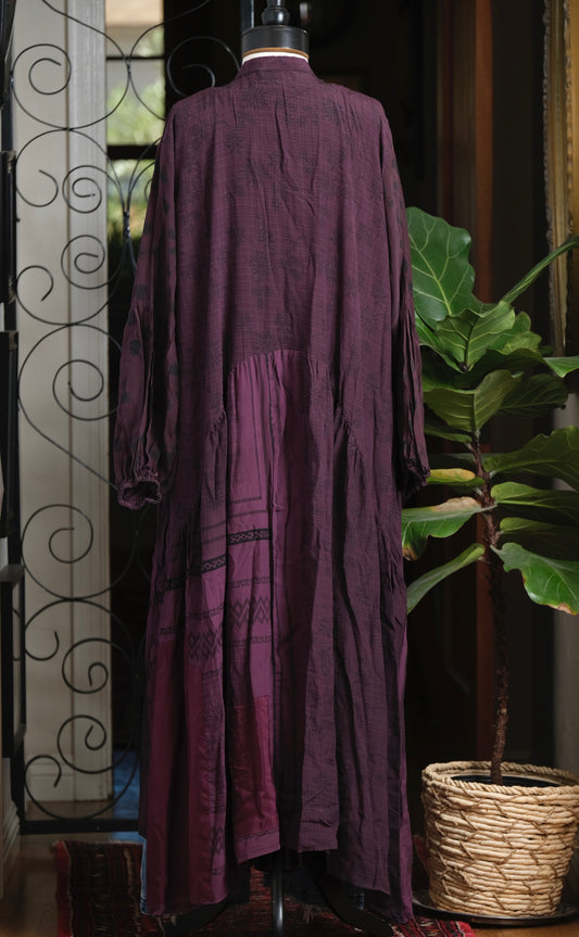 Evermore Duster in Deep Patched Plum