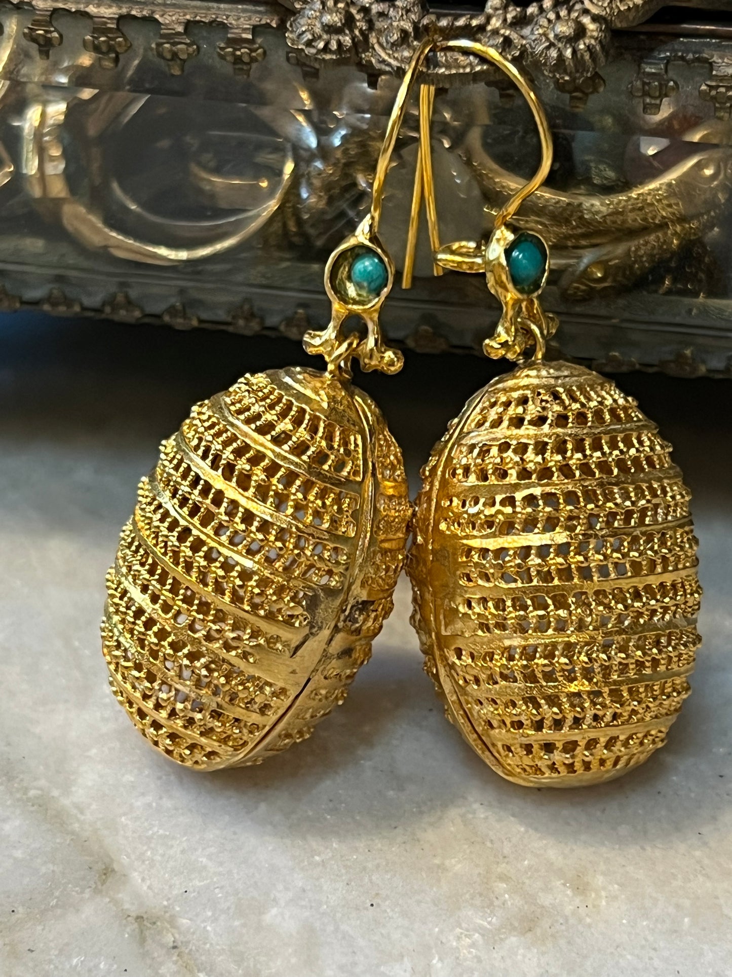 Golden Pod Earring – Chateau Bel Age Boutique