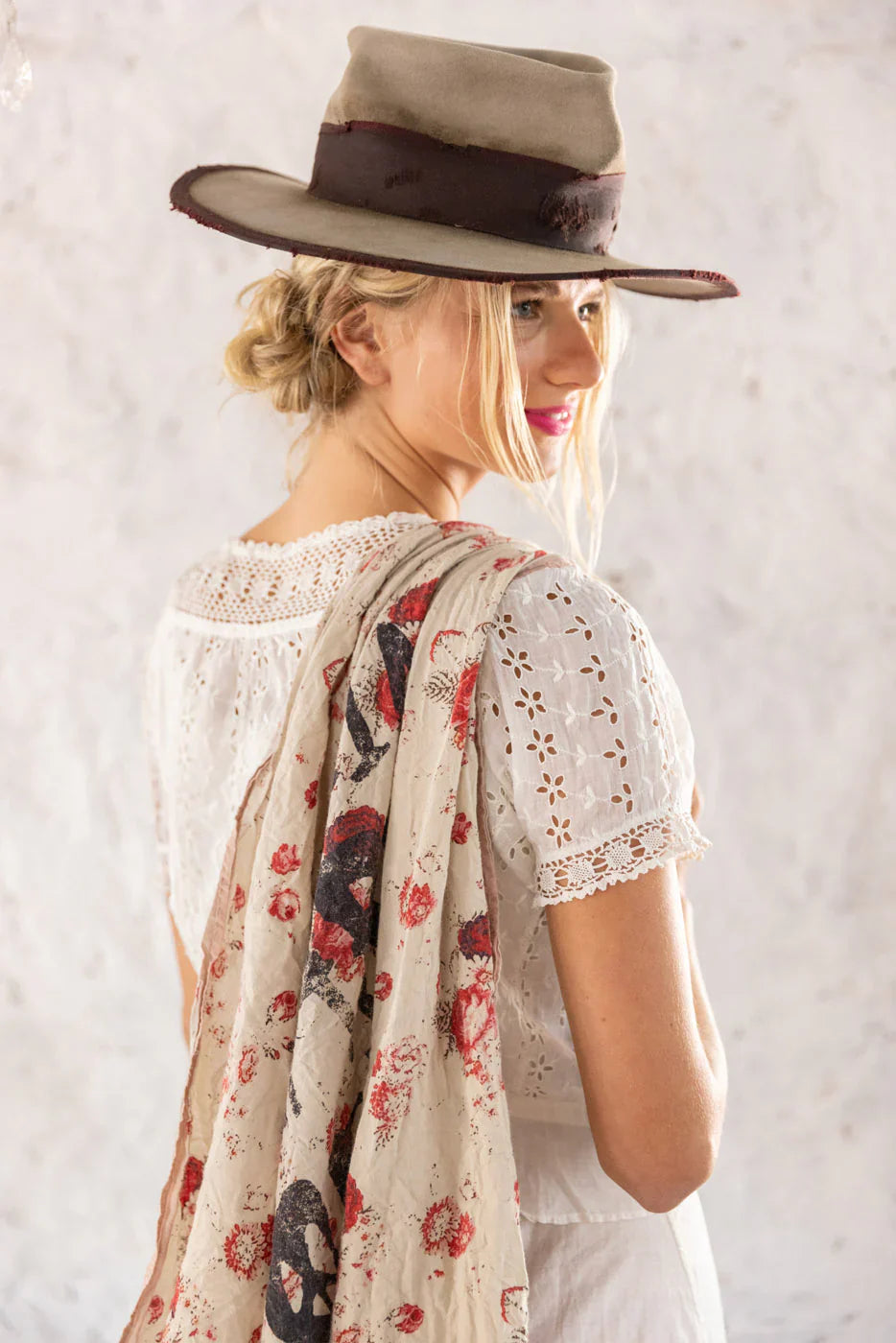 Floral Bandana Scarf 124 in Des Rosiers