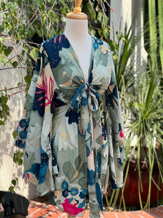 Angel Tie Top in Sage Sea