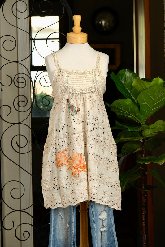 Appliqué Eyelet Love Camisole