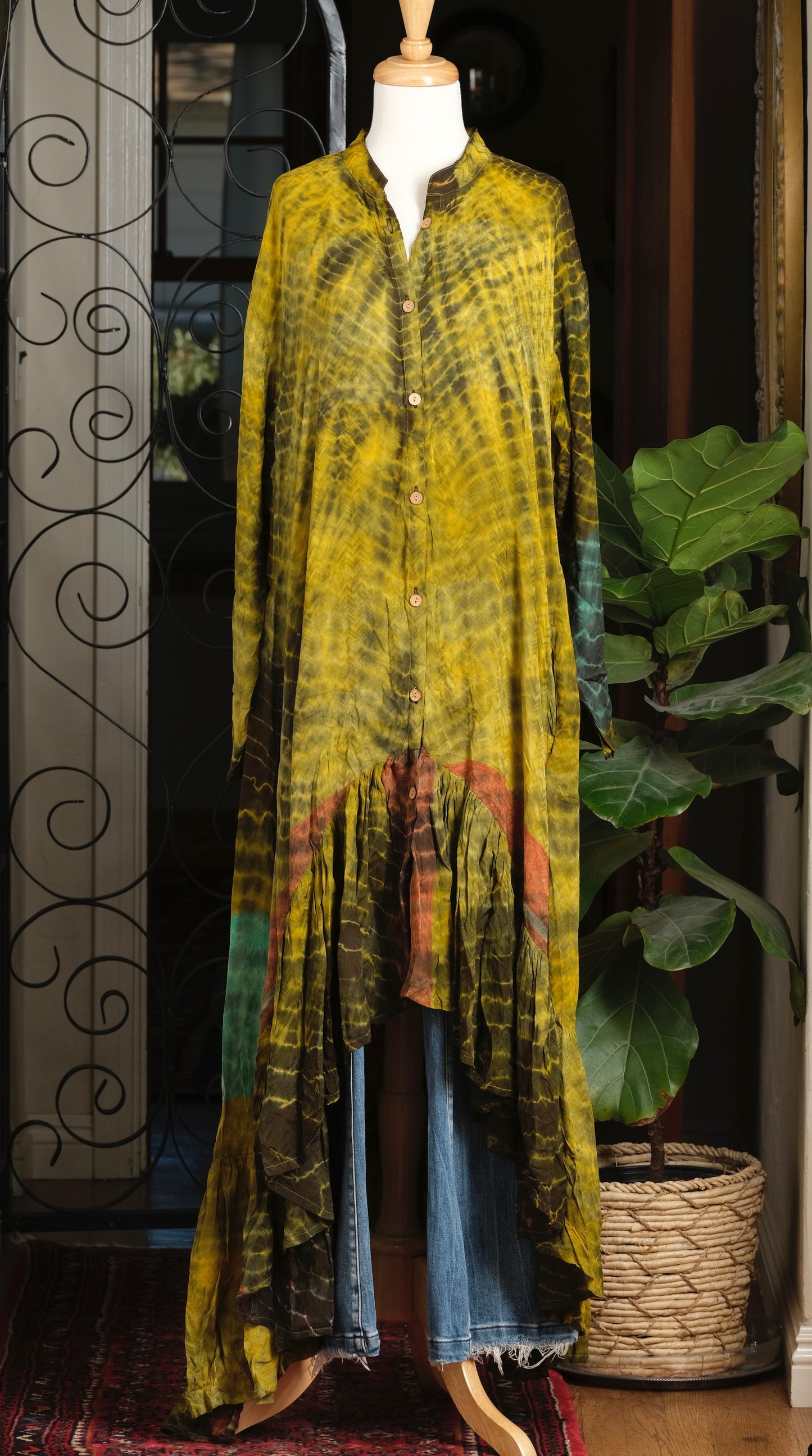 Lotus Duster Dress in Golden Pond