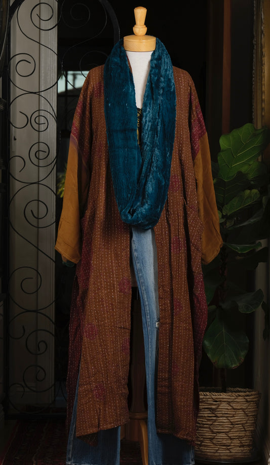 Cozy Infinity Scarf in Teal