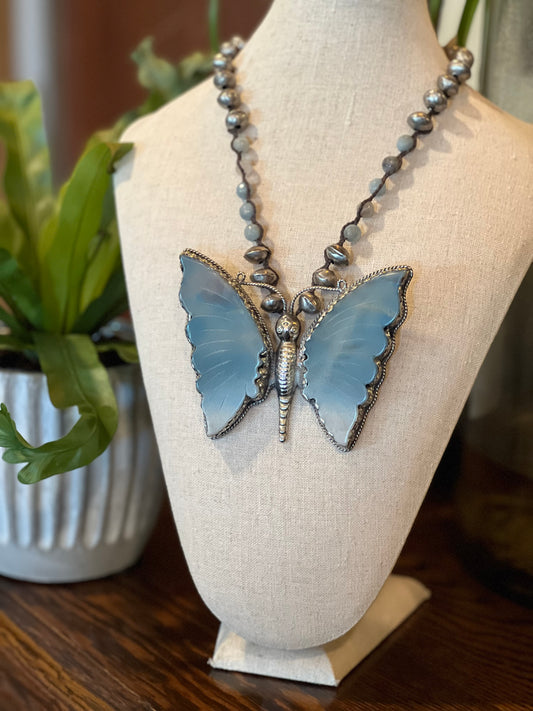 Butterfly in Blue Fluorite