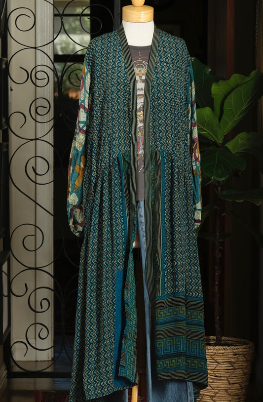 Evermore Duster in Teal Waves