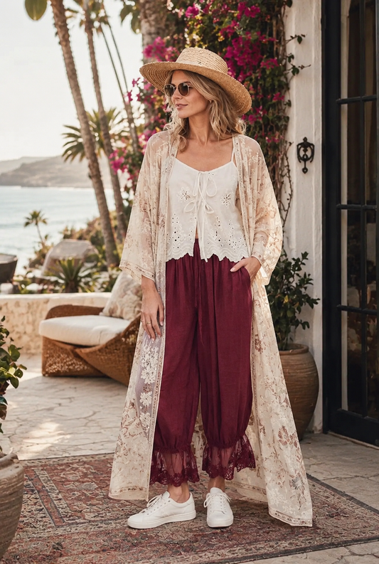 Bloomers in Merlot Rose