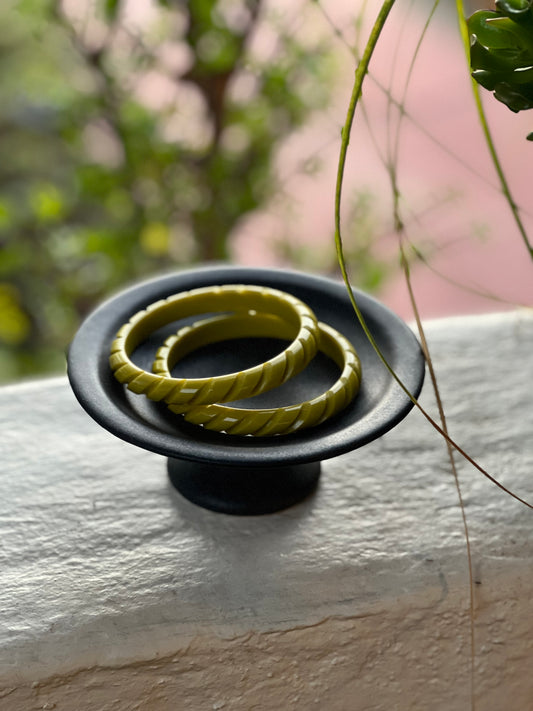 Chartreuse Twist Bangle