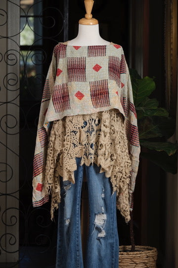 Crop Top in Red Diamond