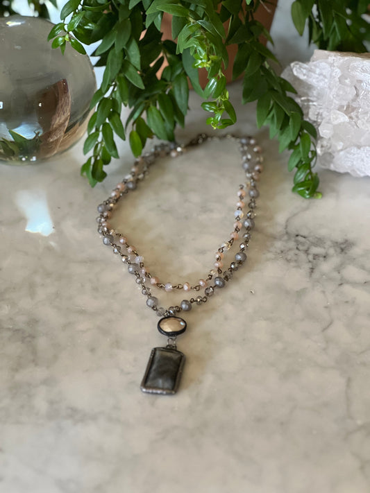 Petite Harper Moss Necklace