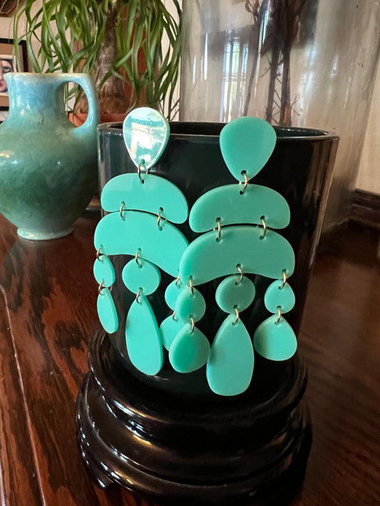 Turquoise Splash Earring
