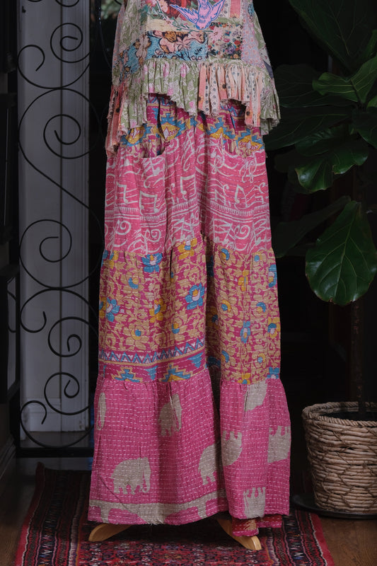 Pocket Pant in Pink Elephant