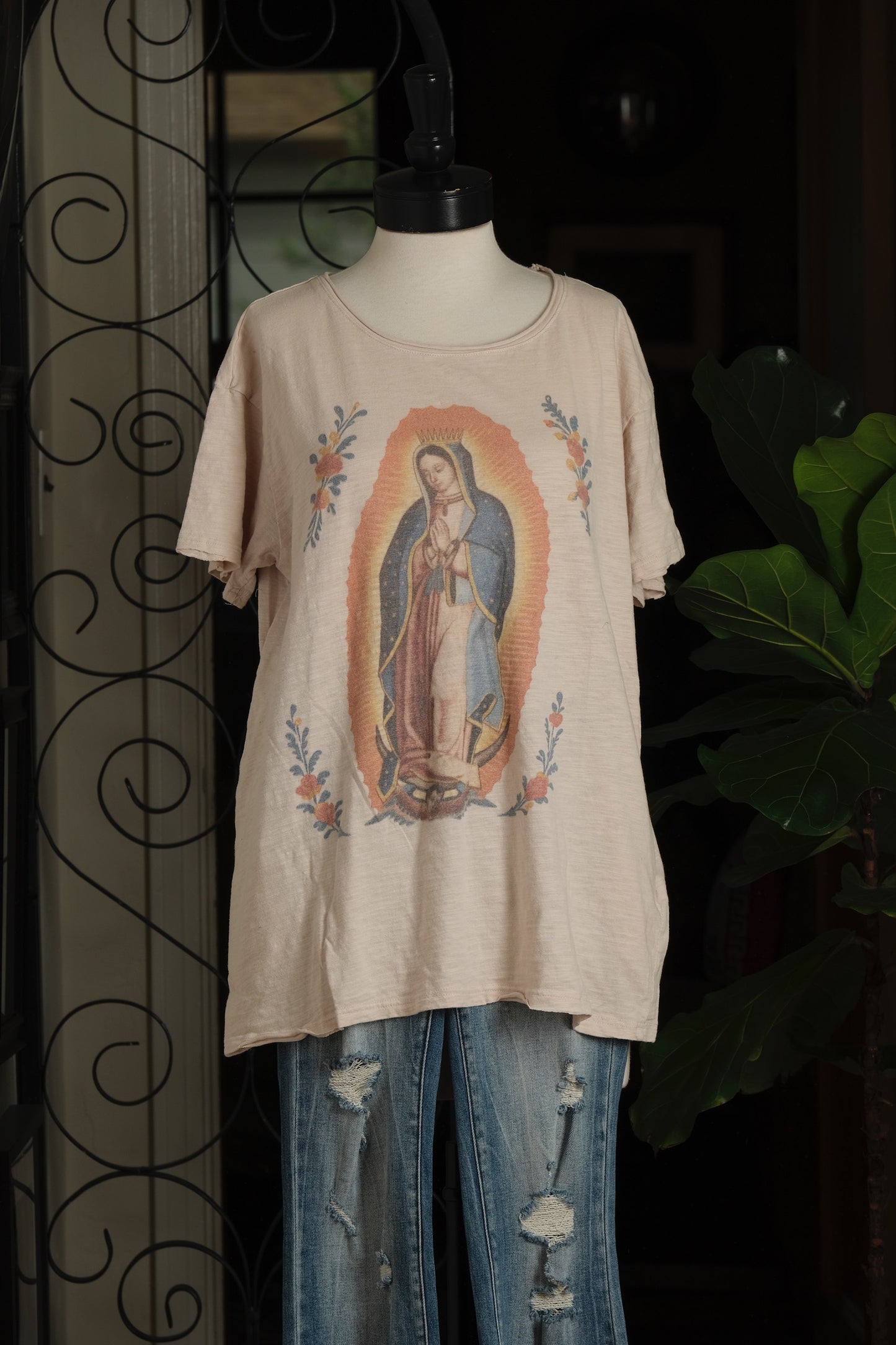 Oversized T Shirt in Our Lady of Guadalupe