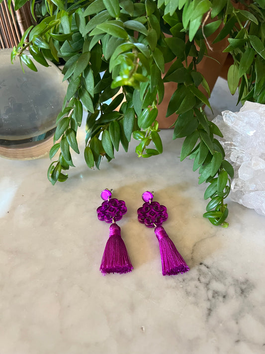 Cherry Blossom Earring in Violet