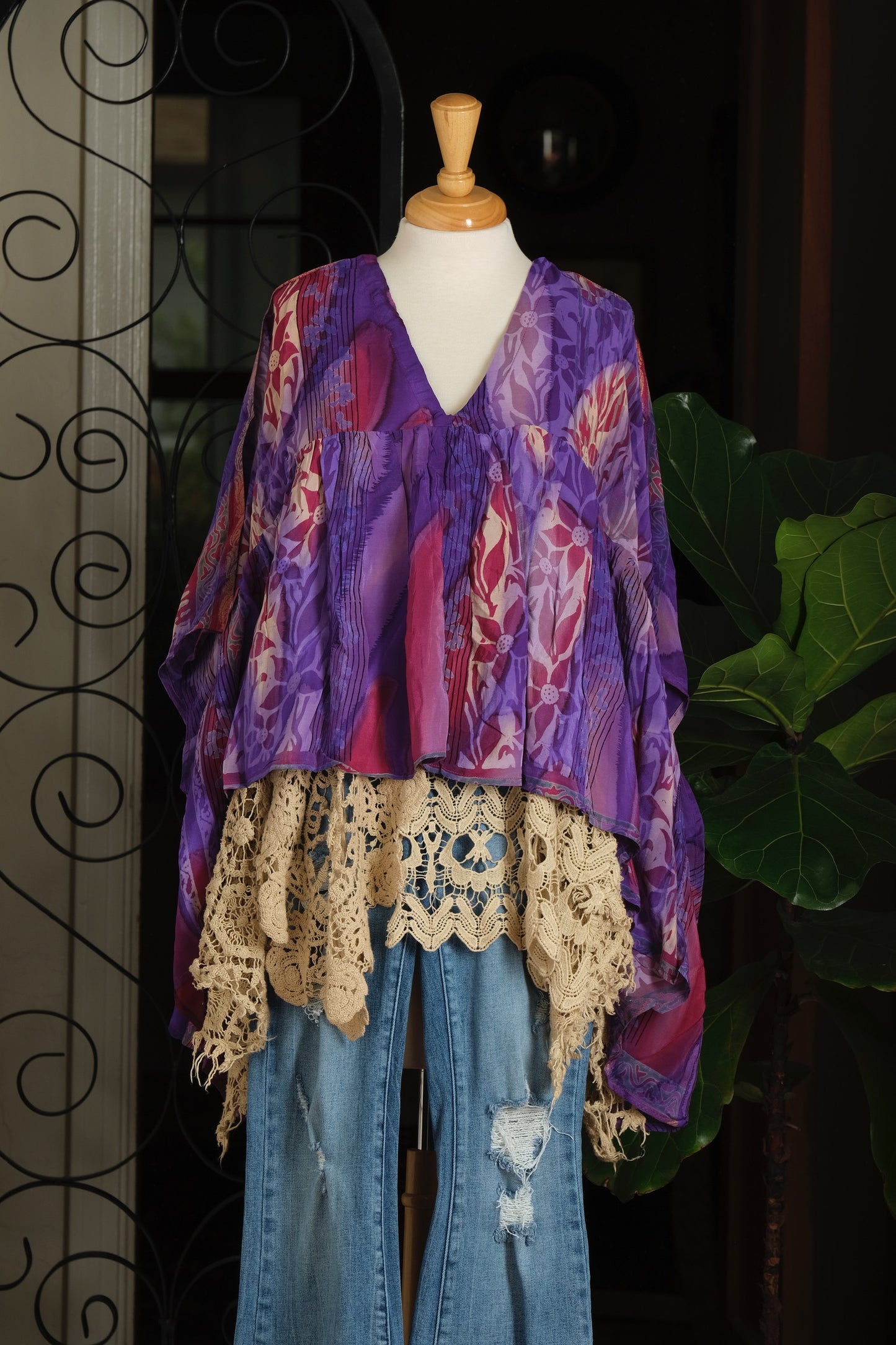 Gold Dust Crop Top in Purple Paradise