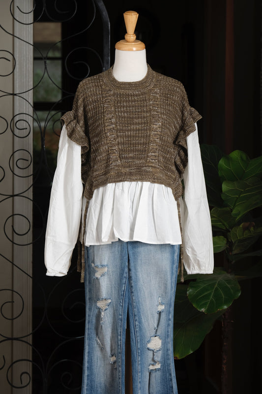 Mock Layered Sweater