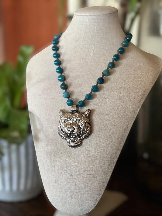 Tiger on Blue Agate 1137, 1138