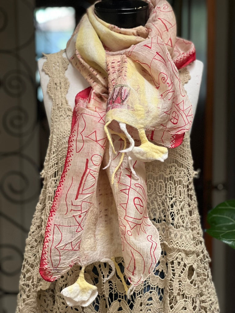 Lotus Scarf in Lemonade Meringue Village