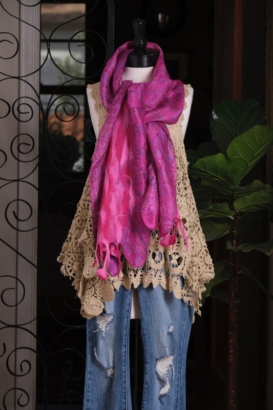 Lotus Scarf in Pink City