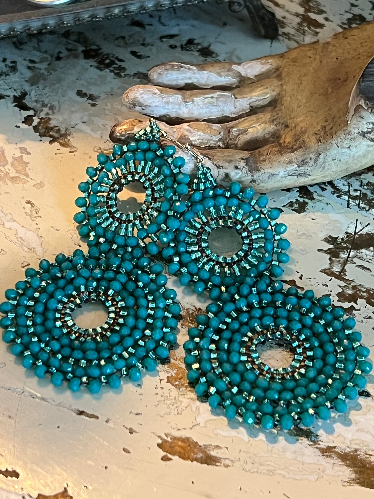 Supernova Earring in Aqua
