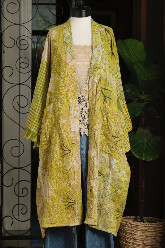 Slouchy Duster in Black Branch