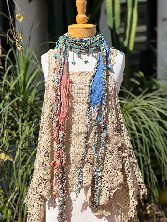 Siren Scarf in Clay Jade Sky