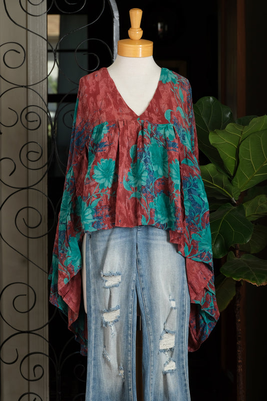 Gold Dust Crop Top in Nomad Rose