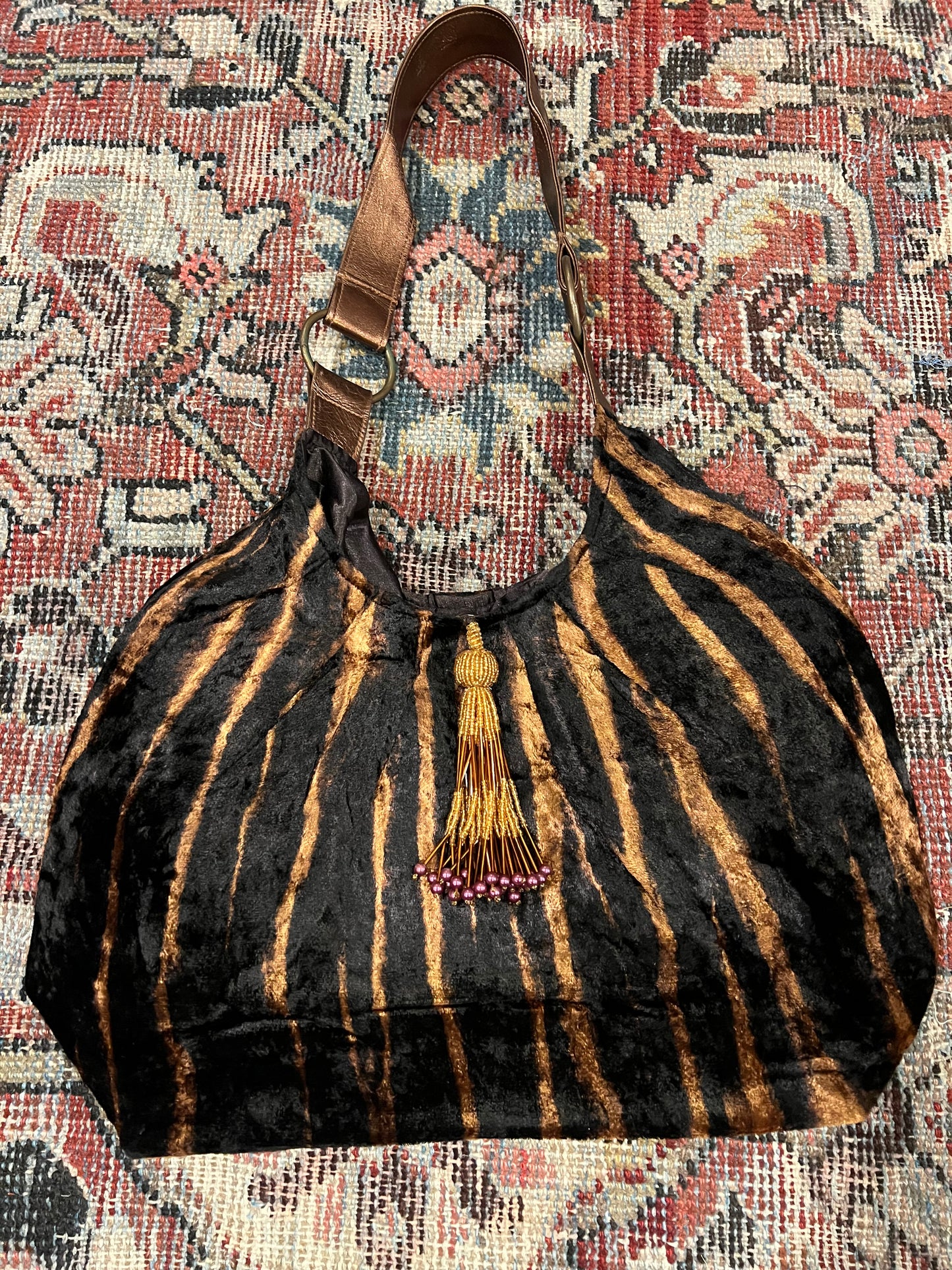 Velvet Boho Bag in Rusty