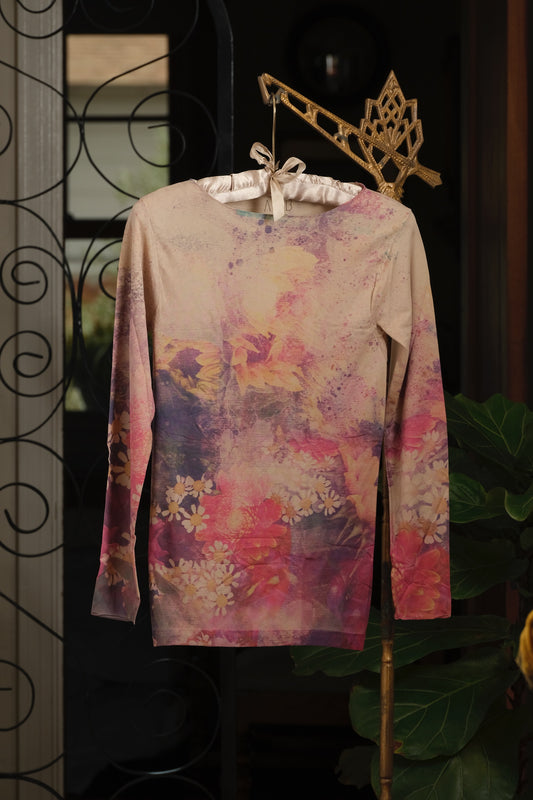 Mesh T Shirt in Ophelia’s Flowers