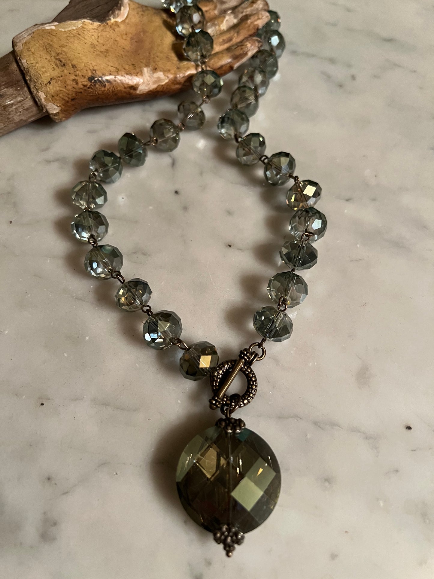 Crystal Choker in clear Grey