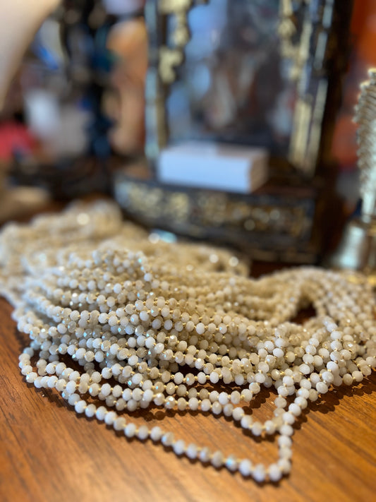 Petite Crystal Strand in Oyster