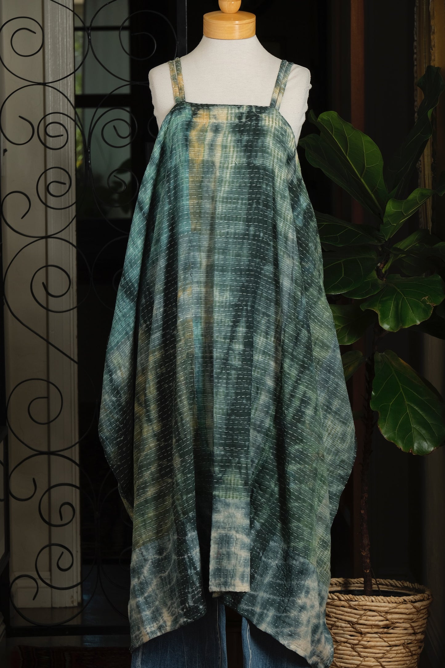 Shine Maxi Dress in Aqua Jade Tie Dye