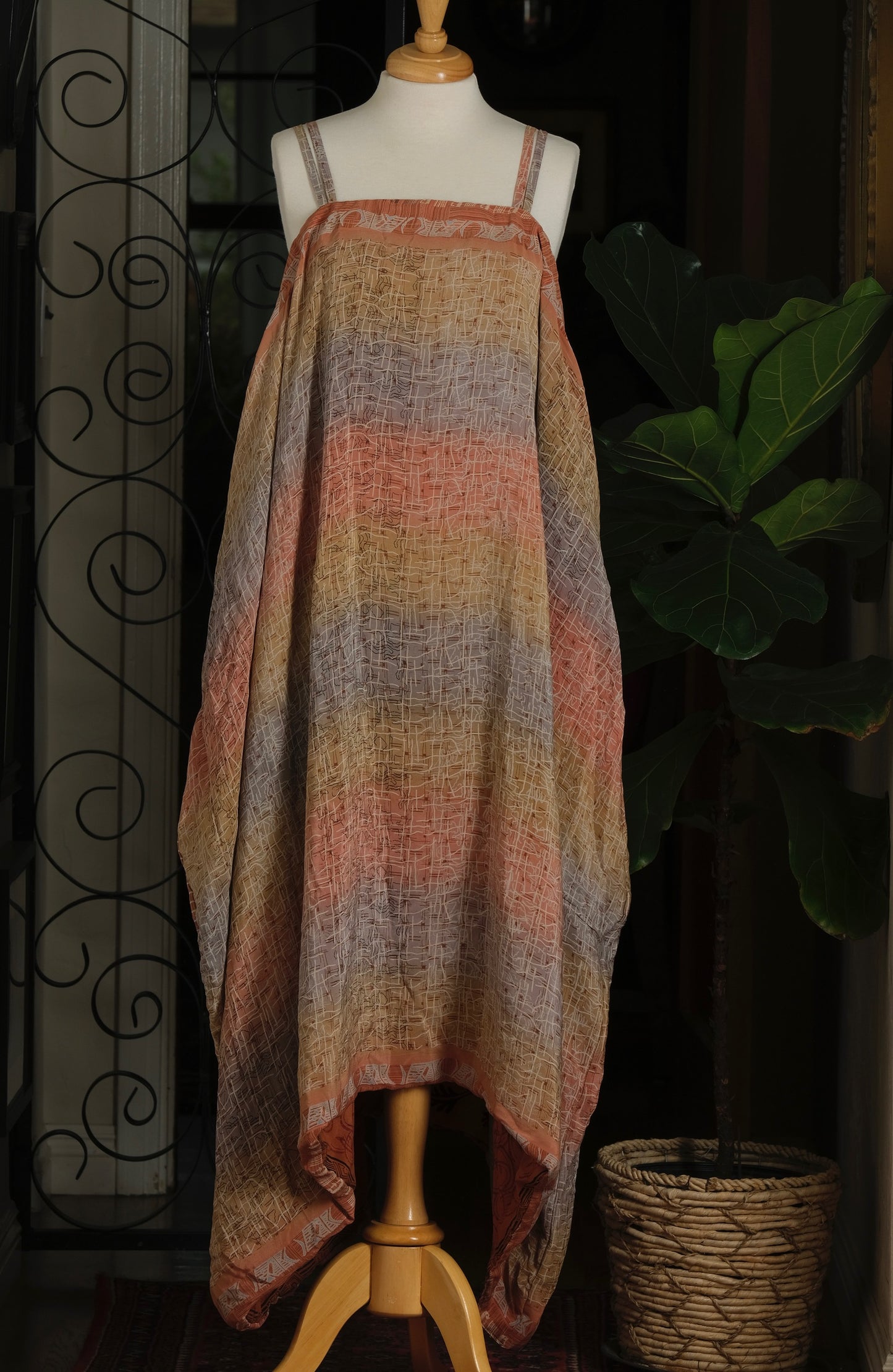 Shine Maxi Dress in Coral Ombre