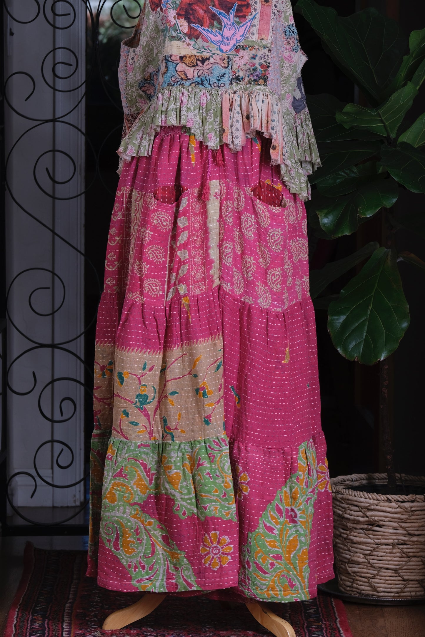 Pocket Pant in Pink Paisley